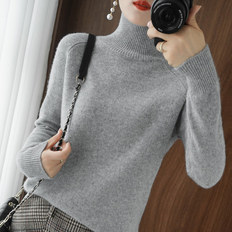 Pull en maille en cachemire imitation col roulé uni - achetez 2, livraison gratuite