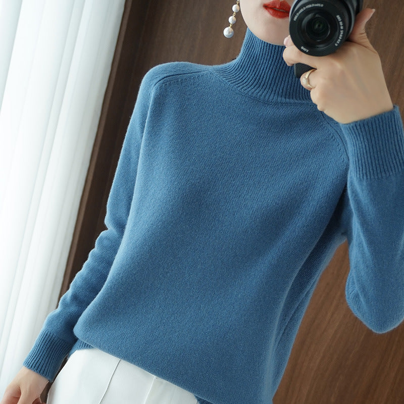 Pull en maille en cachemire imitation col roulé uni - achetez 2, livraison gratuite