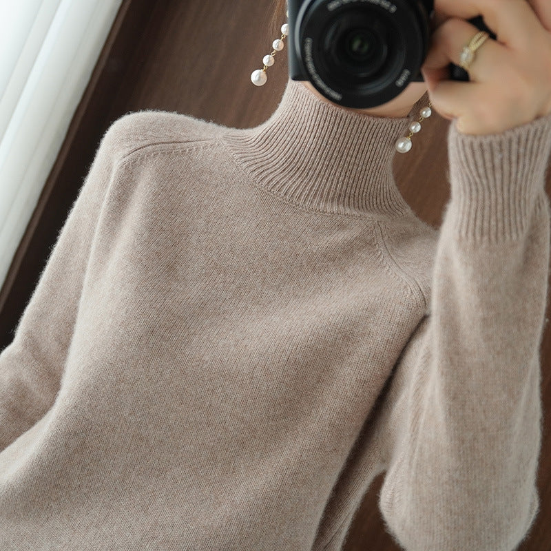 Pull en maille en cachemire imitation col roulé uni - achetez 2, livraison gratuite