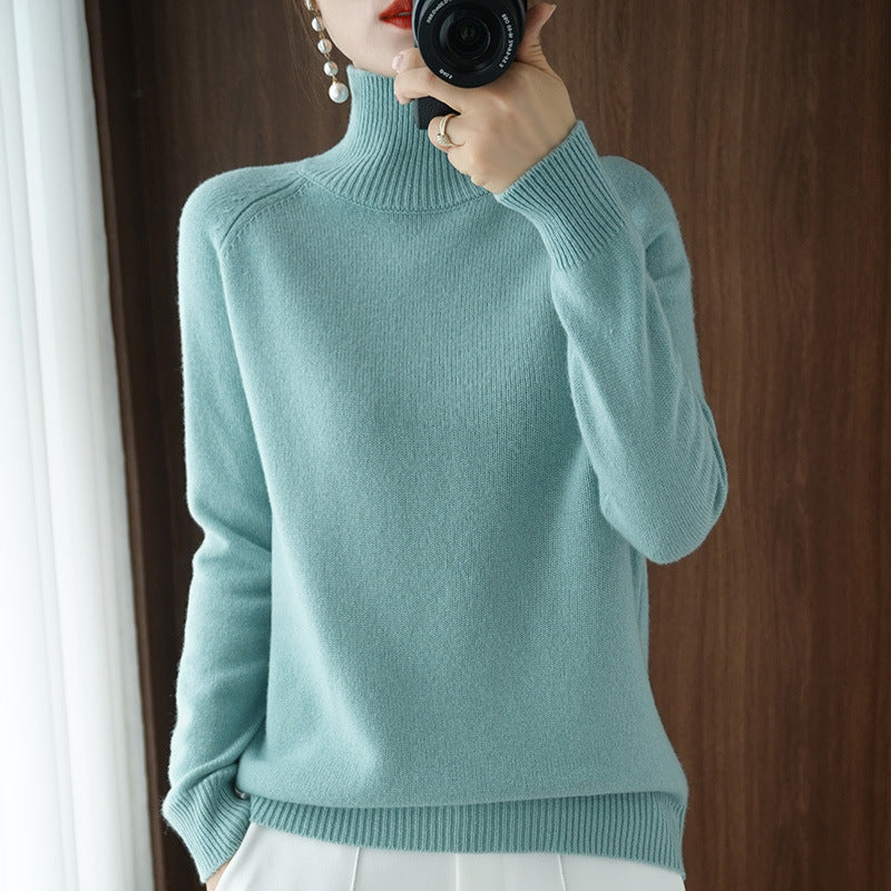 Pull en maille en cachemire imitation col roulé uni - achetez 2, livraison gratuite