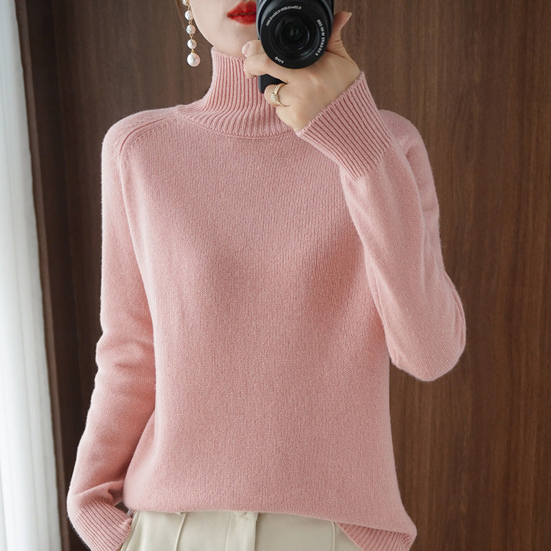 Pull en maille en cachemire imitation col roulé uni - achetez 2, livraison gratuite