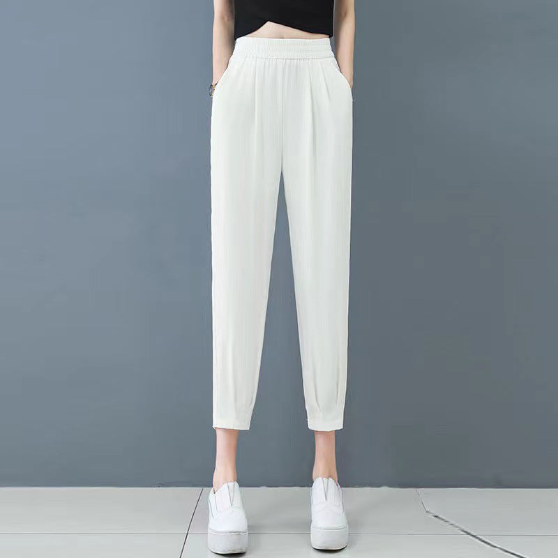 Pantalon droit décontracté extensible et respirant pour femme