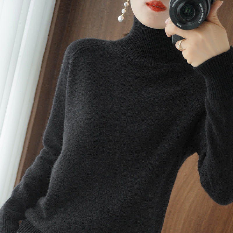 Pull en maille en cachemire imitation col roulé uni - achetez 2, livraison gratuite