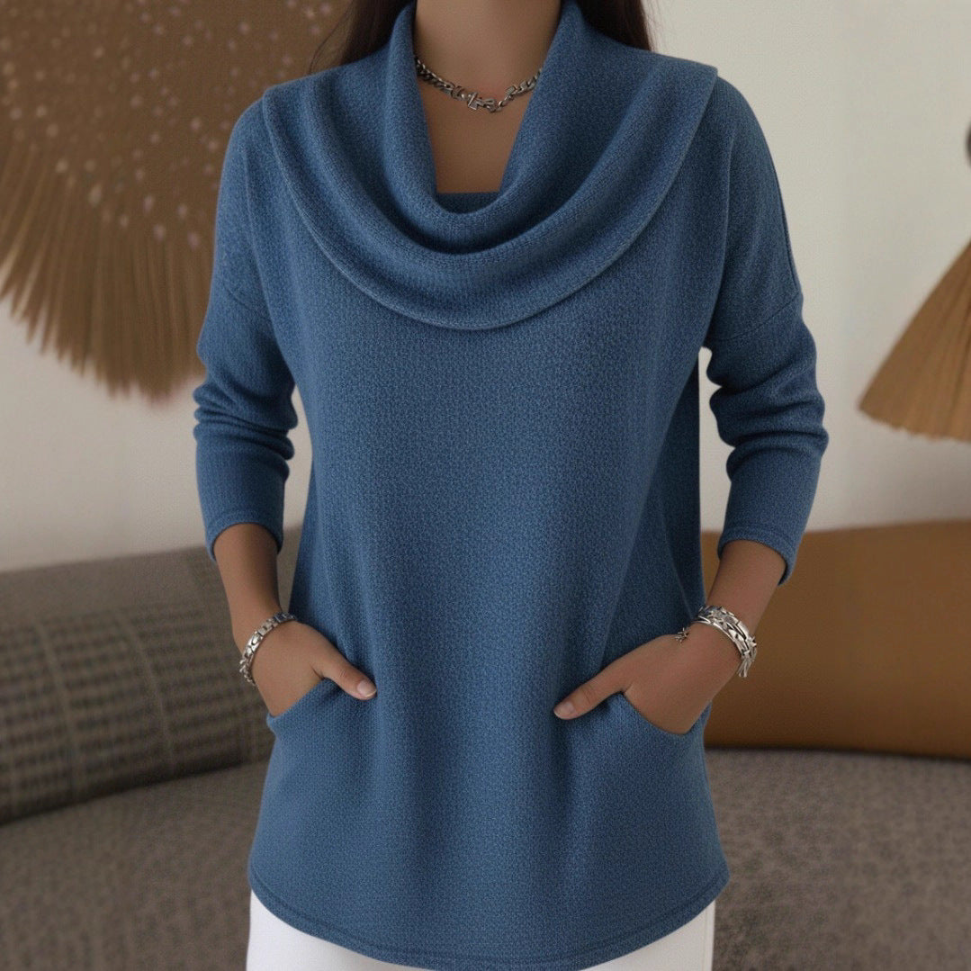 Lia | Pull Doux avec Col Col V
