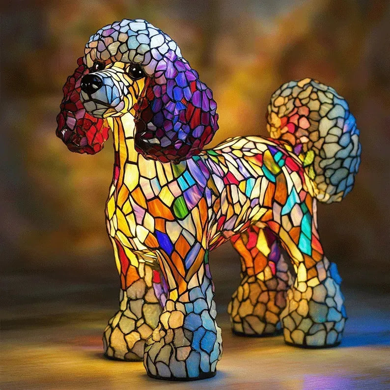 Lampe chien lumineuse artisanale