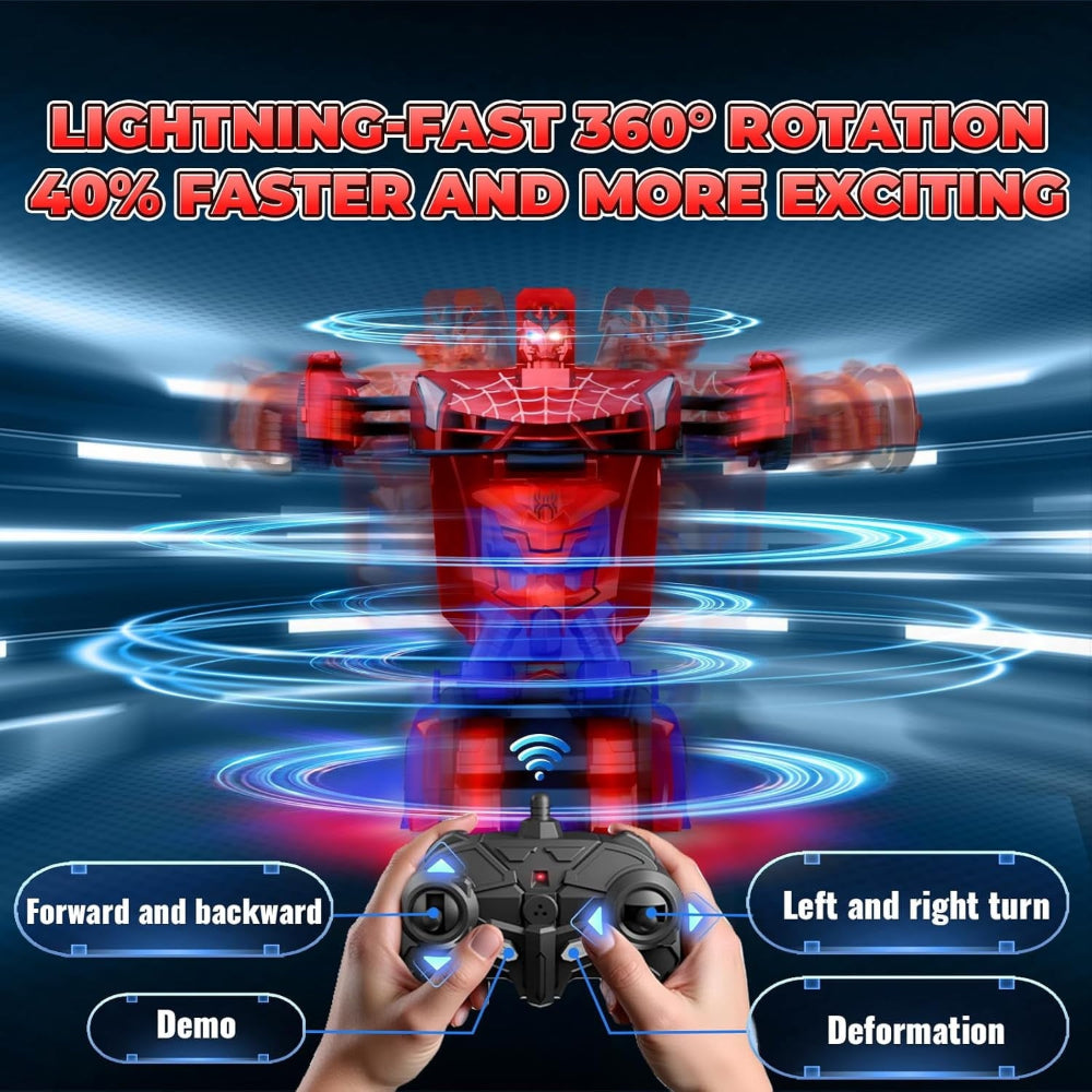 Robot auto télécommandé avec lumières LED