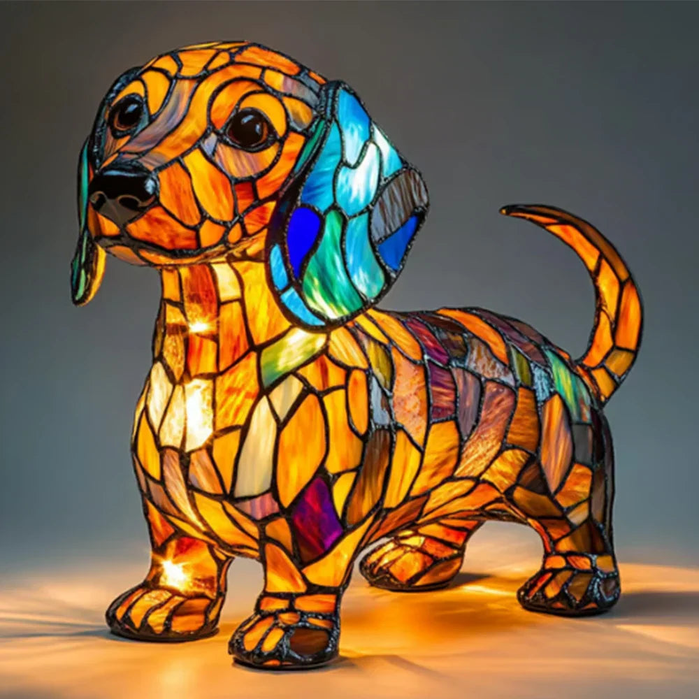 Lampe artisanale lumineuse pour chien
