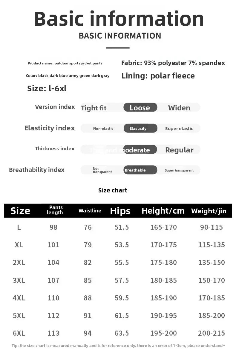 Pantalons outdoor pour homme softshell imperméables