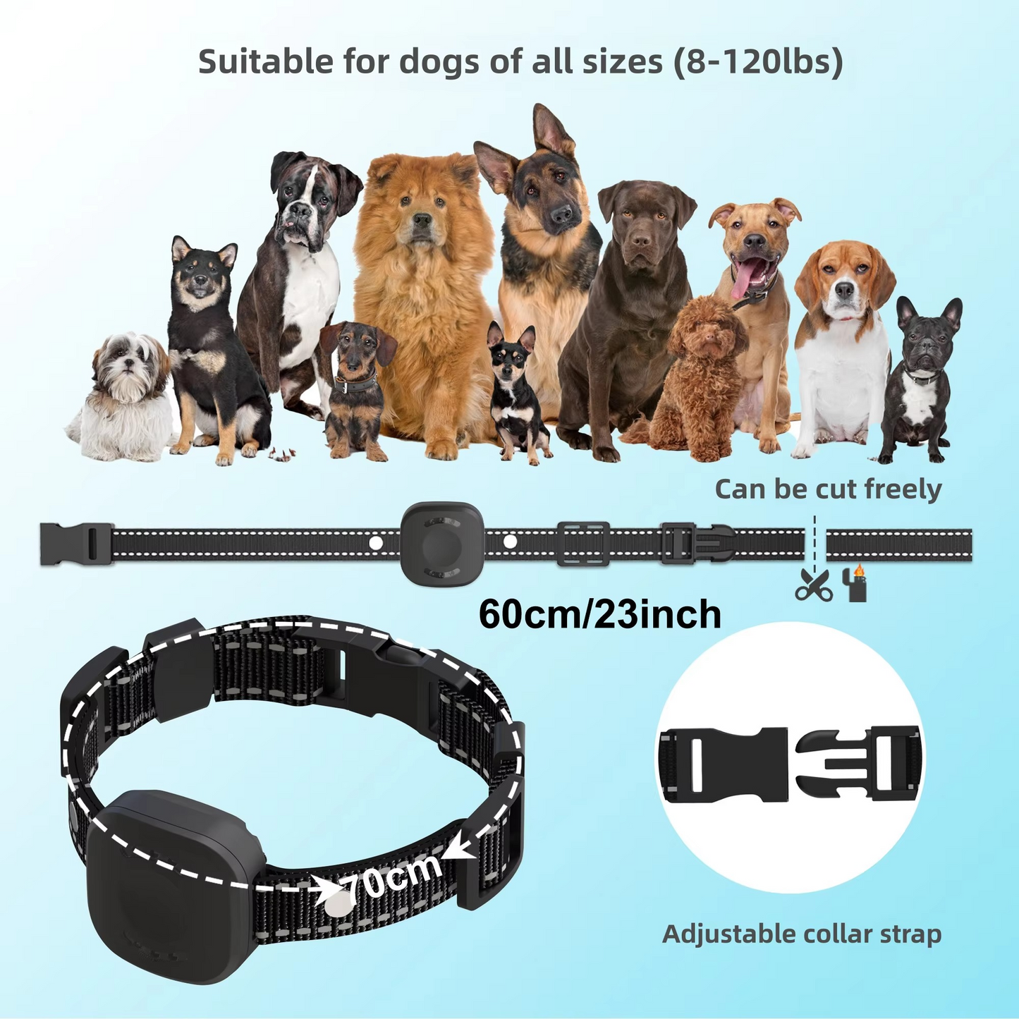 nordivo – Système de clôture sans fil pour chiens avec collier rechargeable