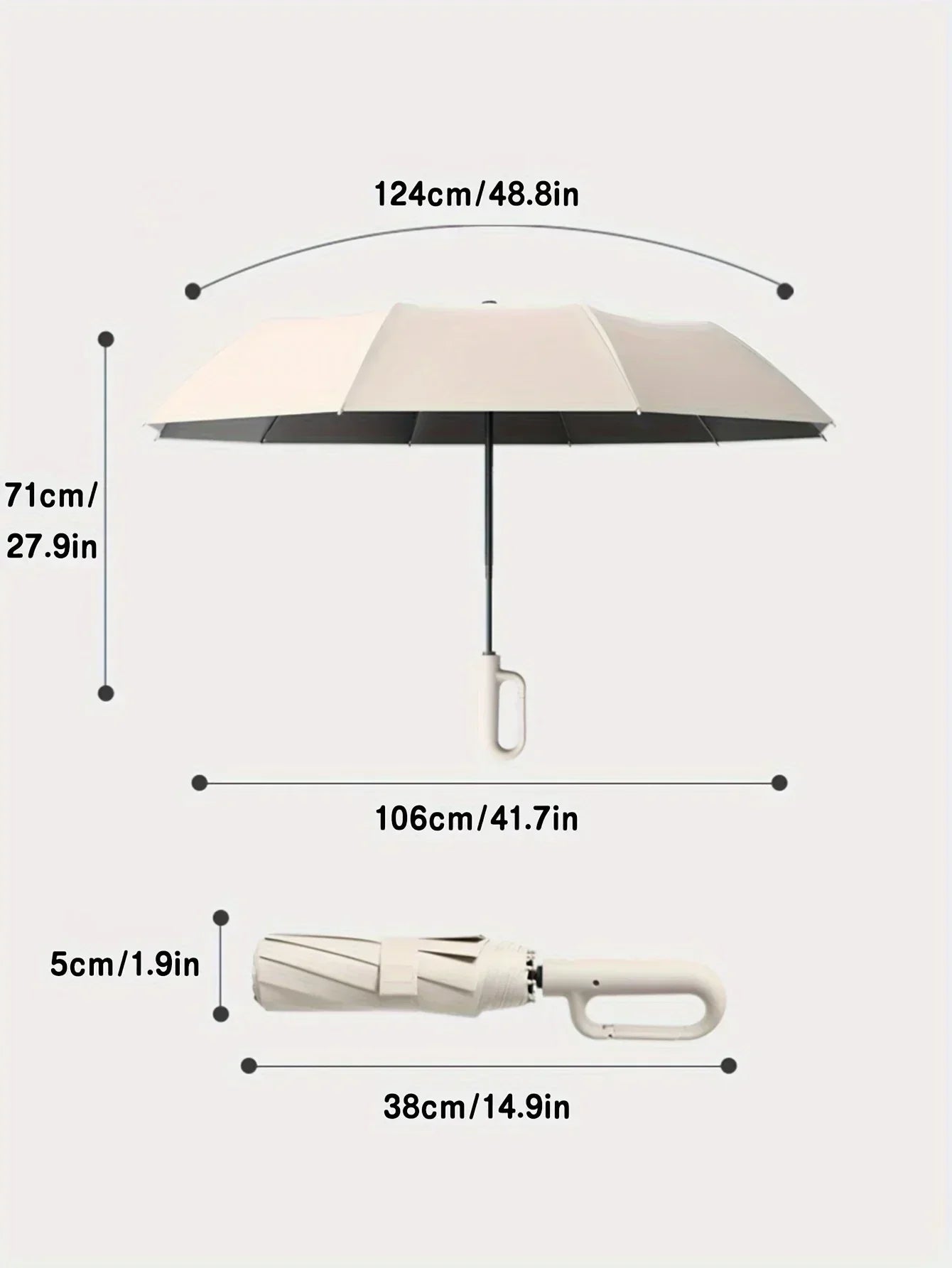 nordivo – Parapluie compact renforcé