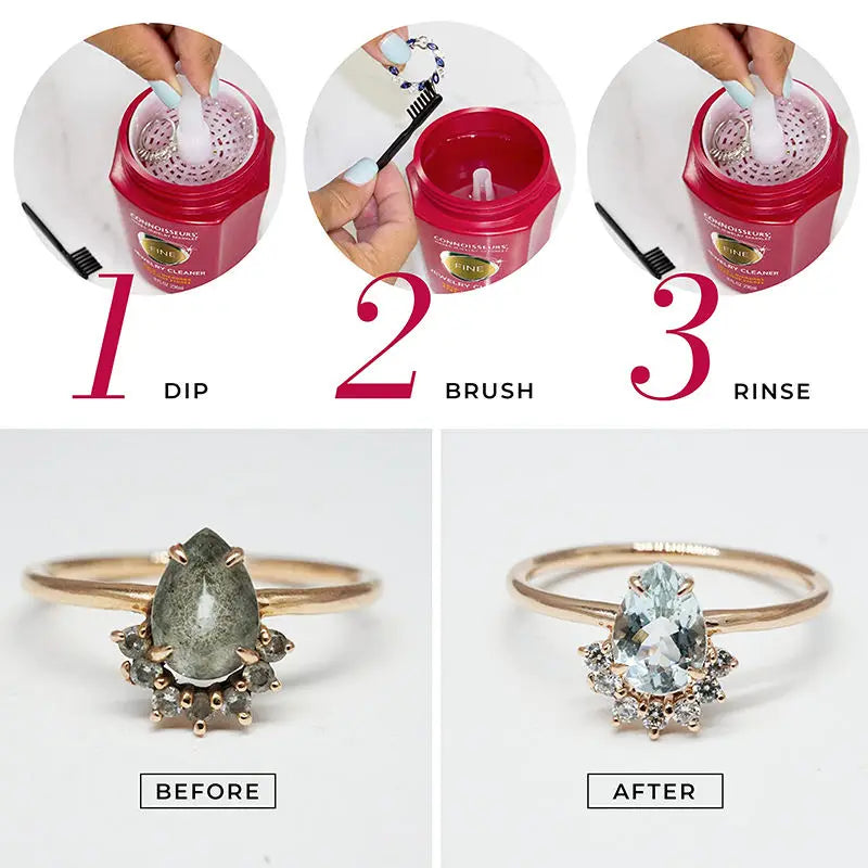 Ensemble premium pour le nettoyage des bijoux – Avec récipient à immersion et brosse