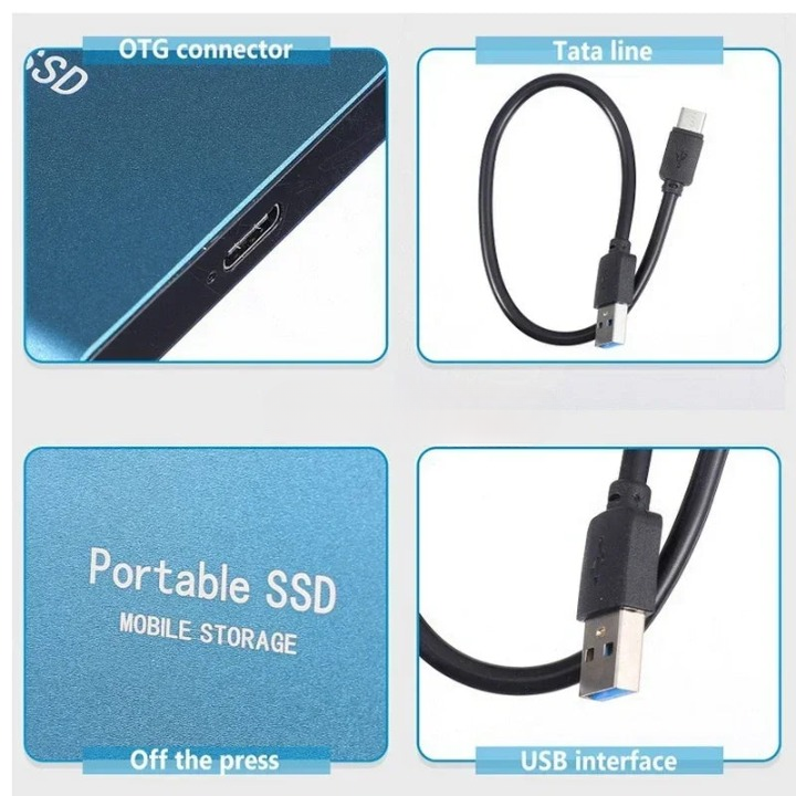 Disque SSD portable haute vitesse pour PC et ordinateur portable
