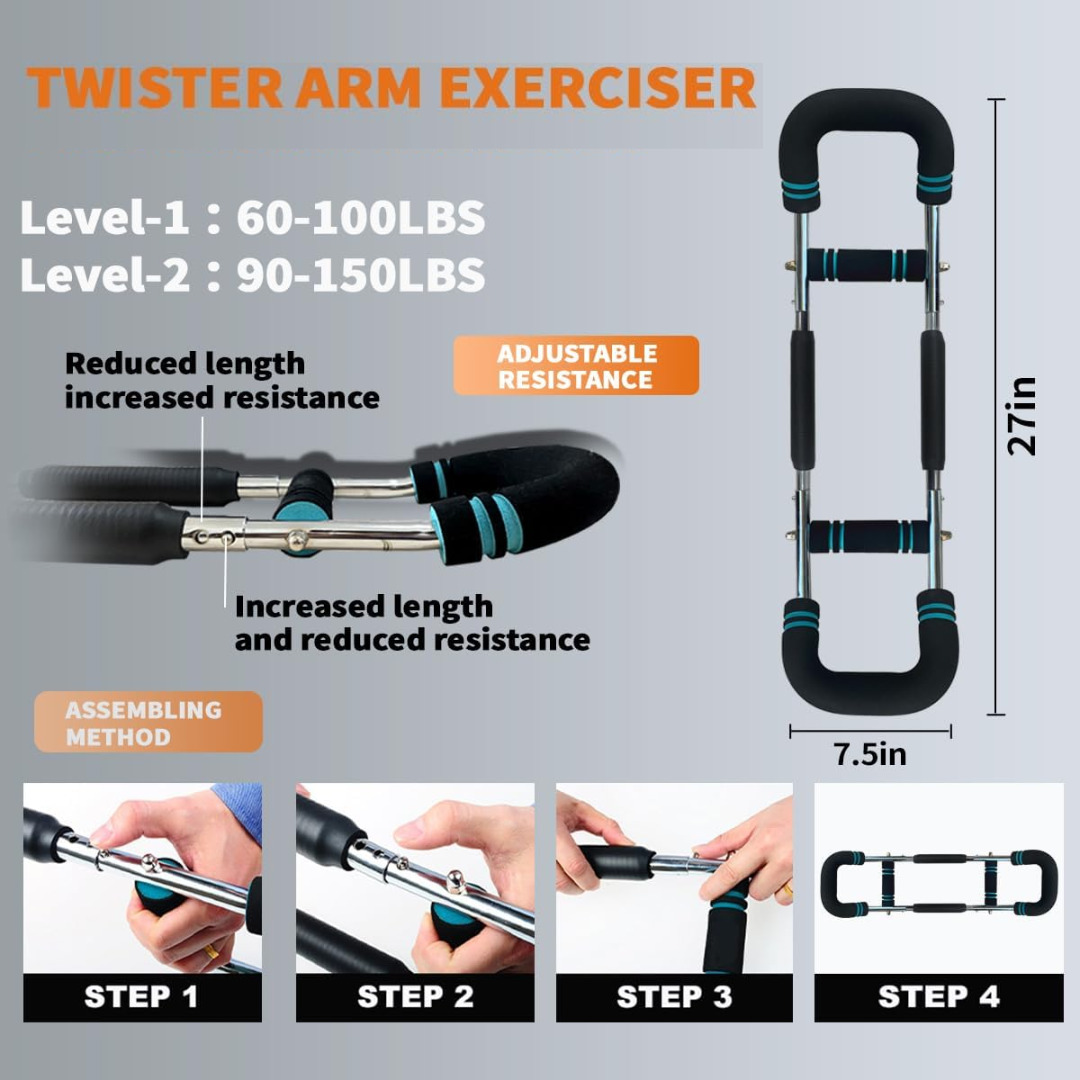 TwisterFlex – Équipement de fitness avec résistance pour l'entraînement du haut du corps