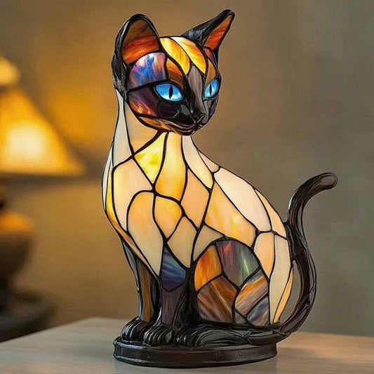Luna – Lampada gatto luminosa artigianale