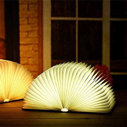 Lampe de table pliante en bois LED