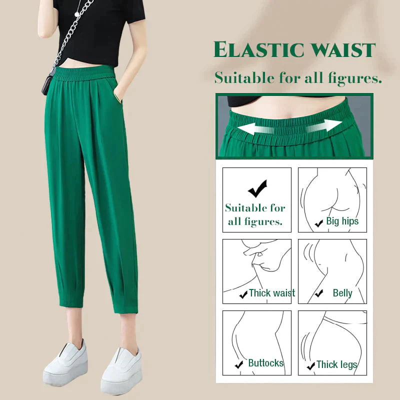 Pantalon droit décontracté extensible et respirant pour femme