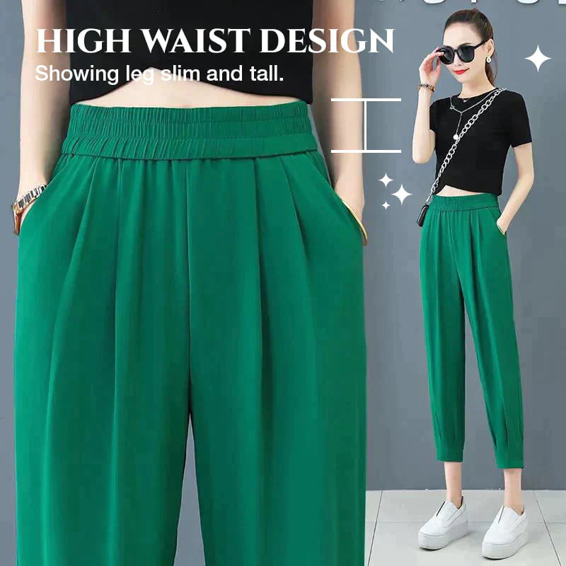 Pantalon droit décontracté extensible et respirant pour femme