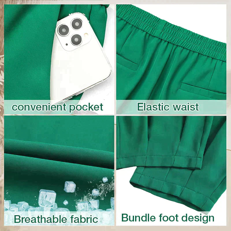Pantalon droit décontracté extensible et respirant pour femme