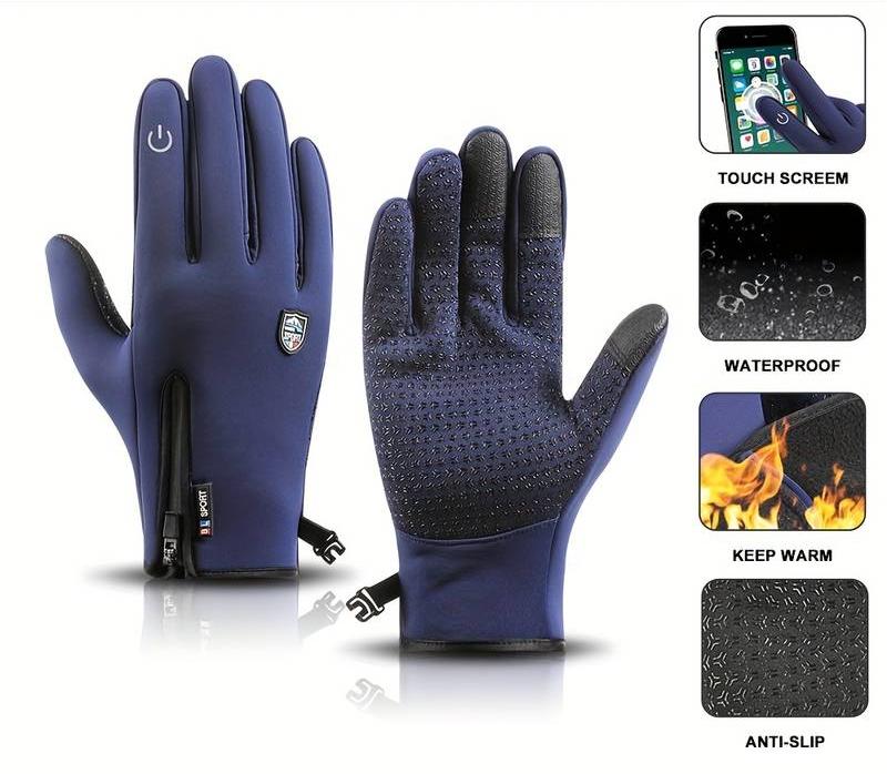 Gants chauffants outdoor imperméables avec fonction tactile