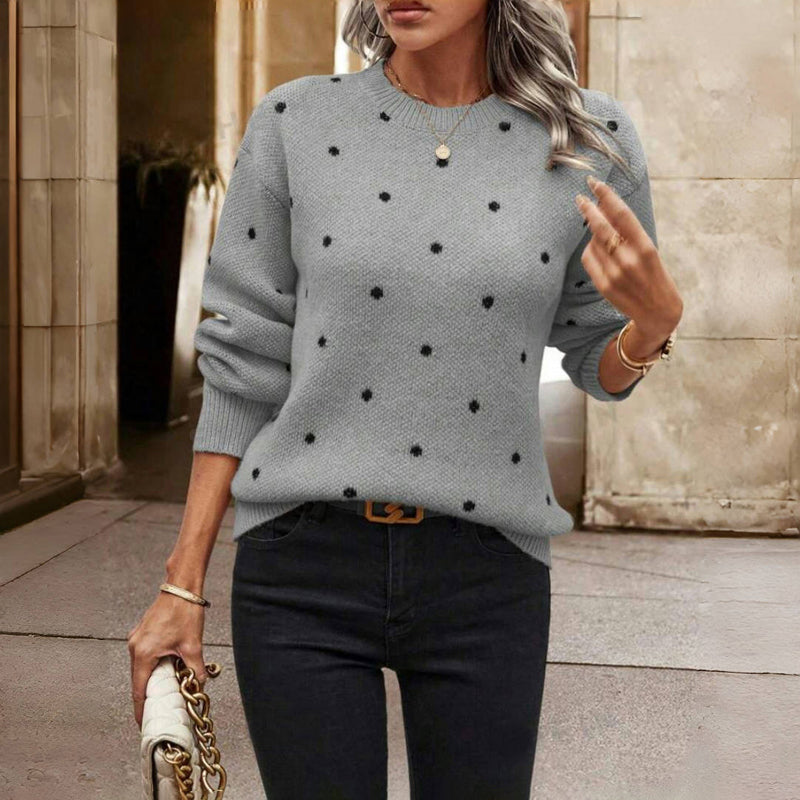 Clara | Pull en Maille avec Petits Pois