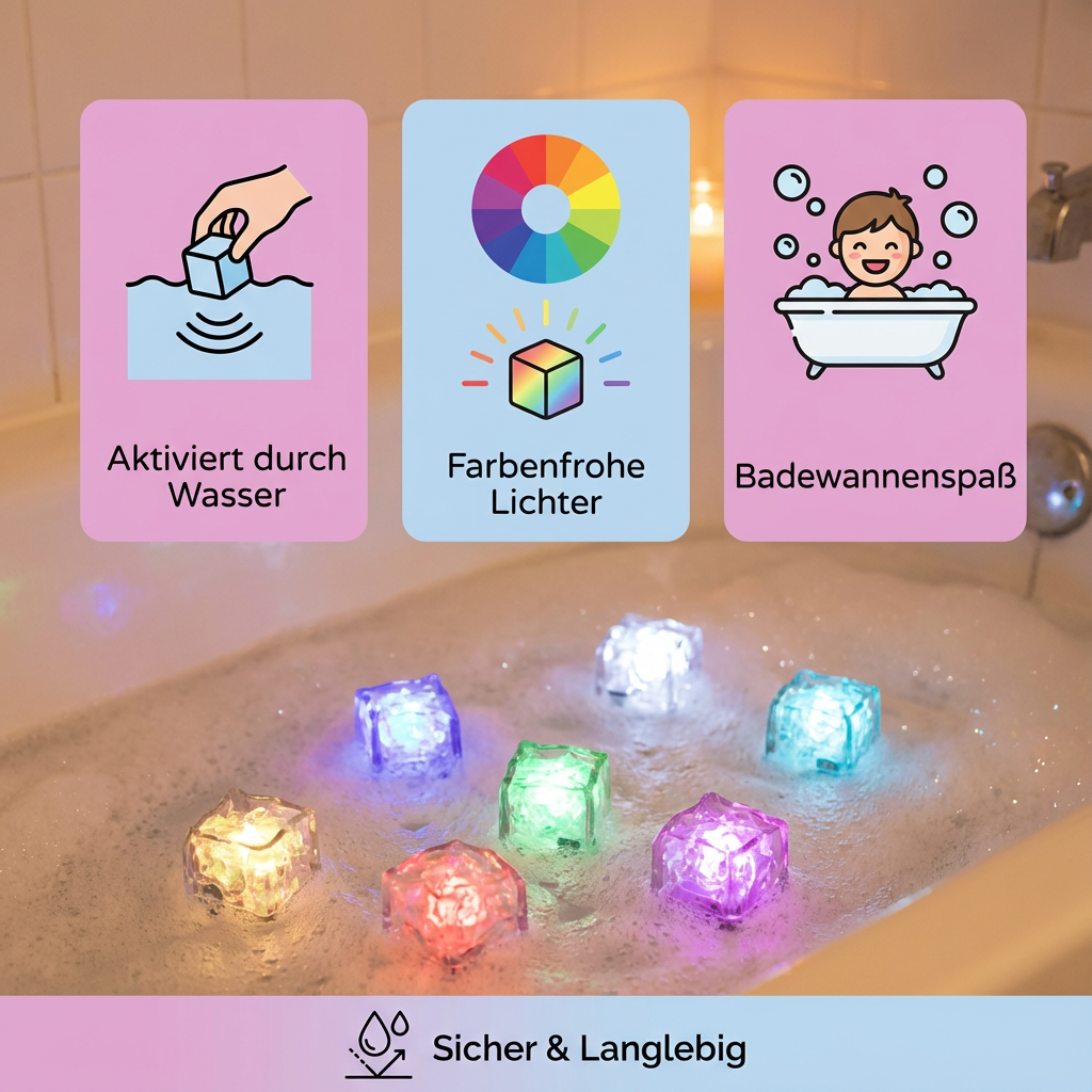 Cubi da bagno luminosi per bambini Set da 6