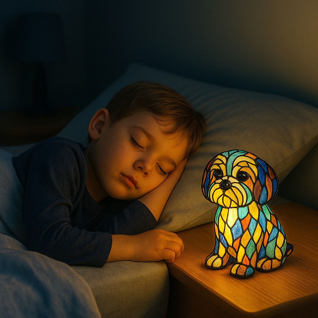 Lampe chien lumineuse artisanale