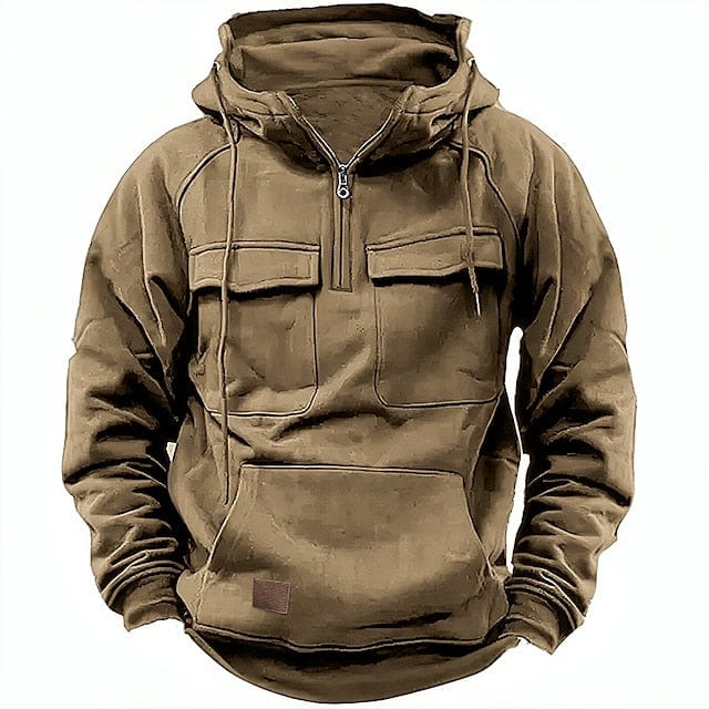 Nordberg – Sweat à capuche pour homme d'hiver avec doublure en polaire