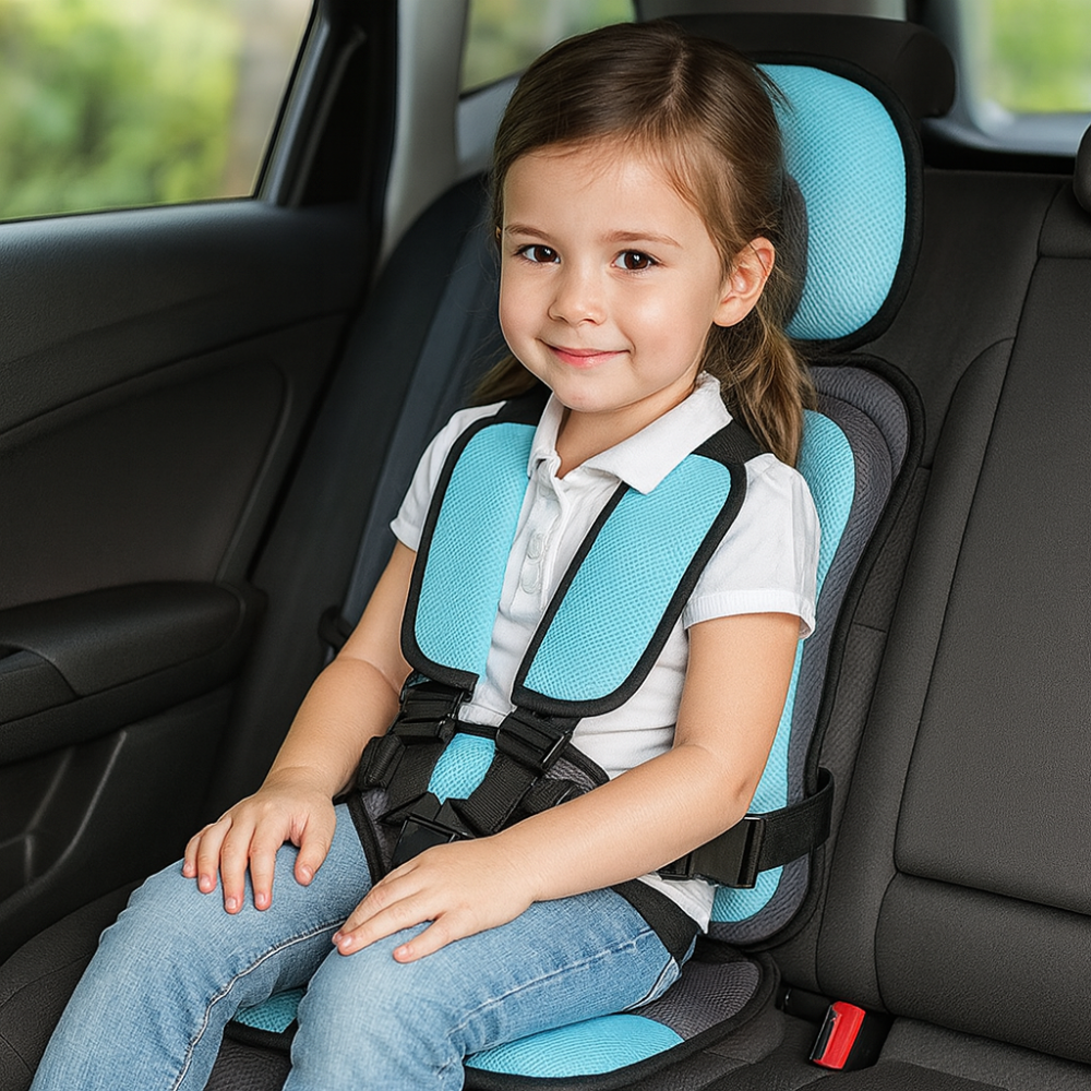 Seggiolino booster per auto pieghevole
