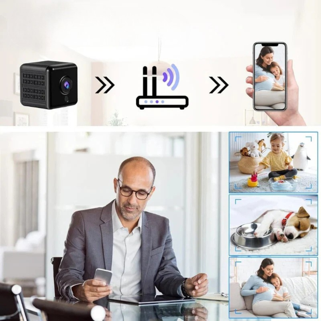 Crystalli – Mini caméra de sécurité WiFi rechargeable HD
