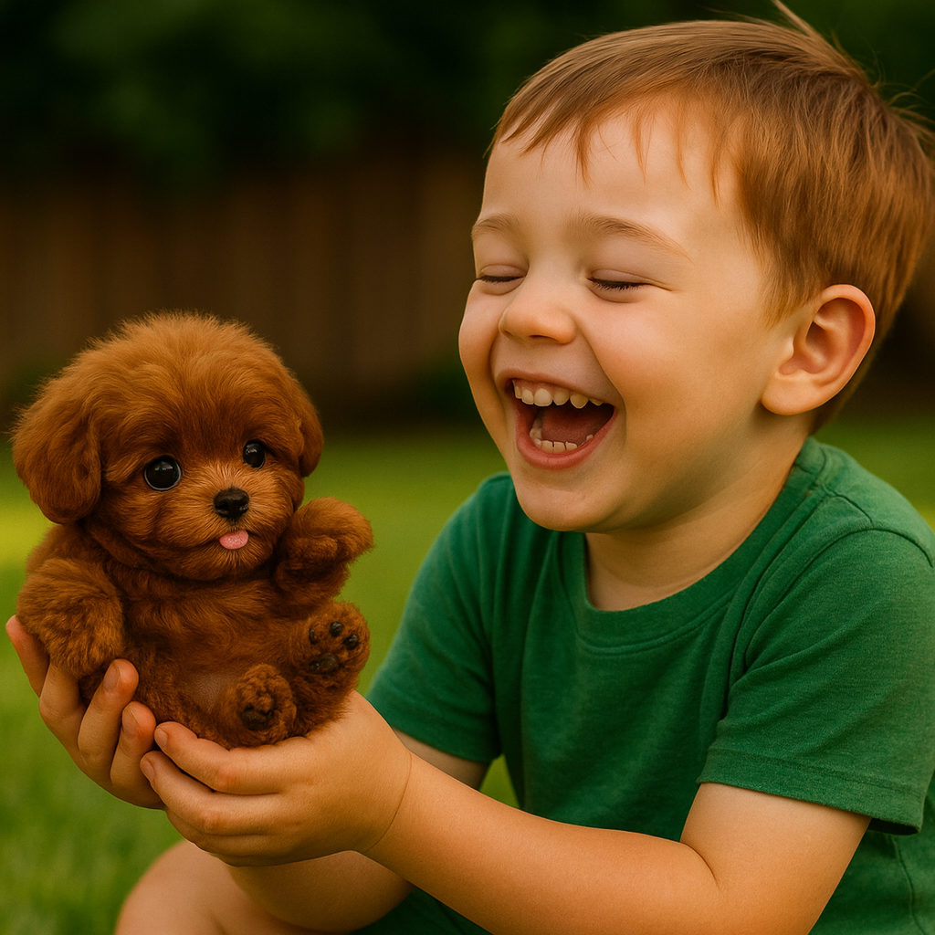 jouet chien en peluche réaliste