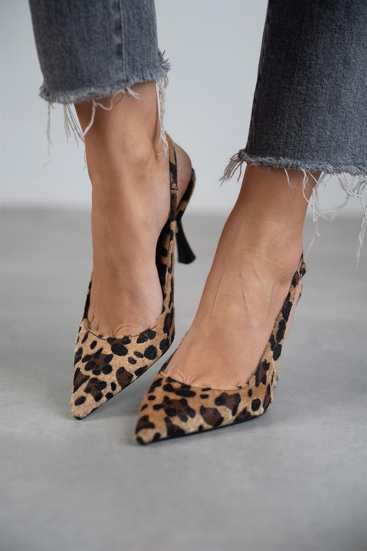 Lorena - tacchi in camoscio leopardato
