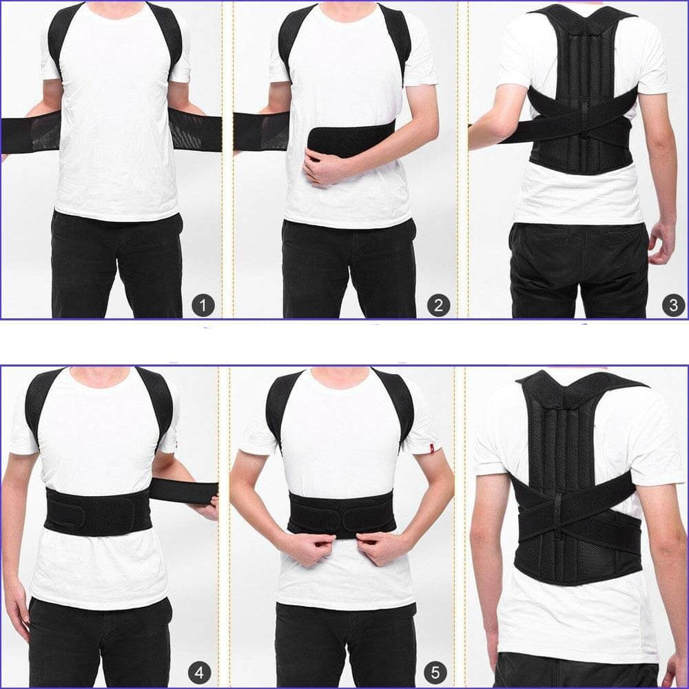 Postura – Correcteur postural respirant réglable unisexe