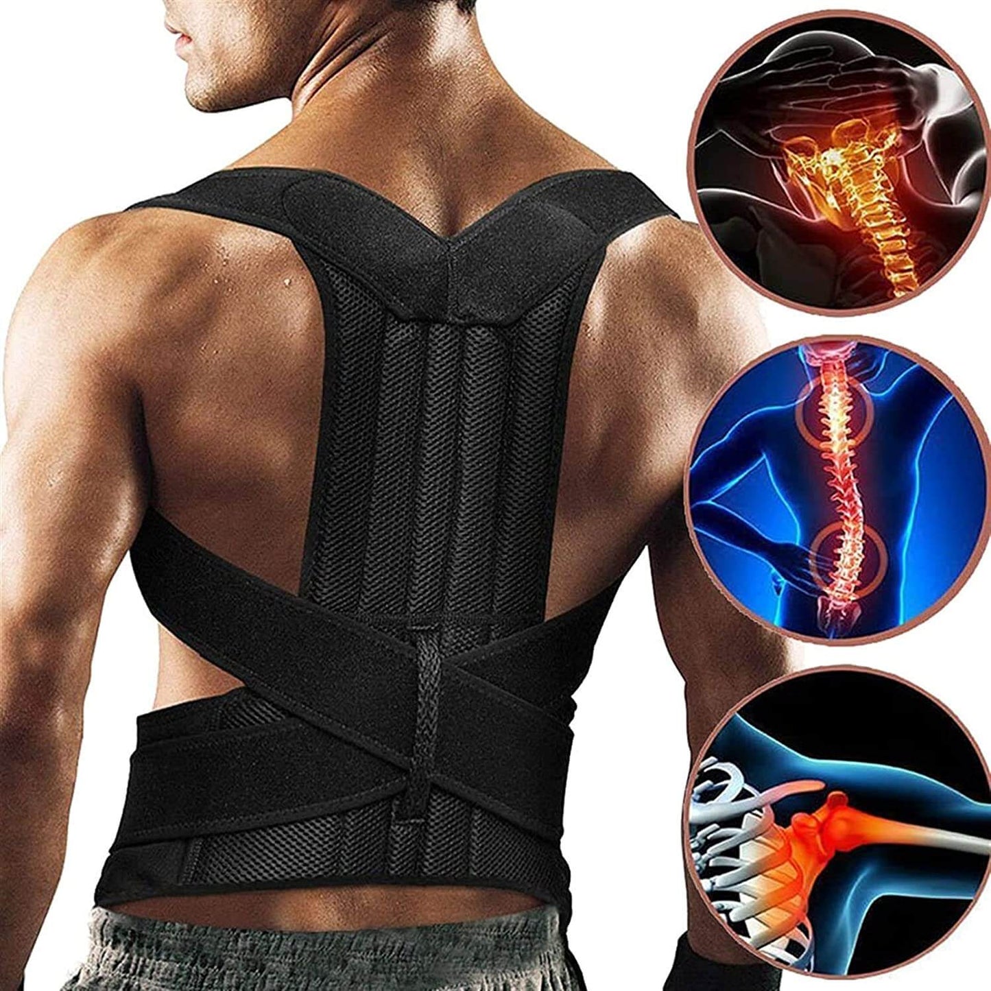 Postura – Correcteur postural respirant réglable unisexe