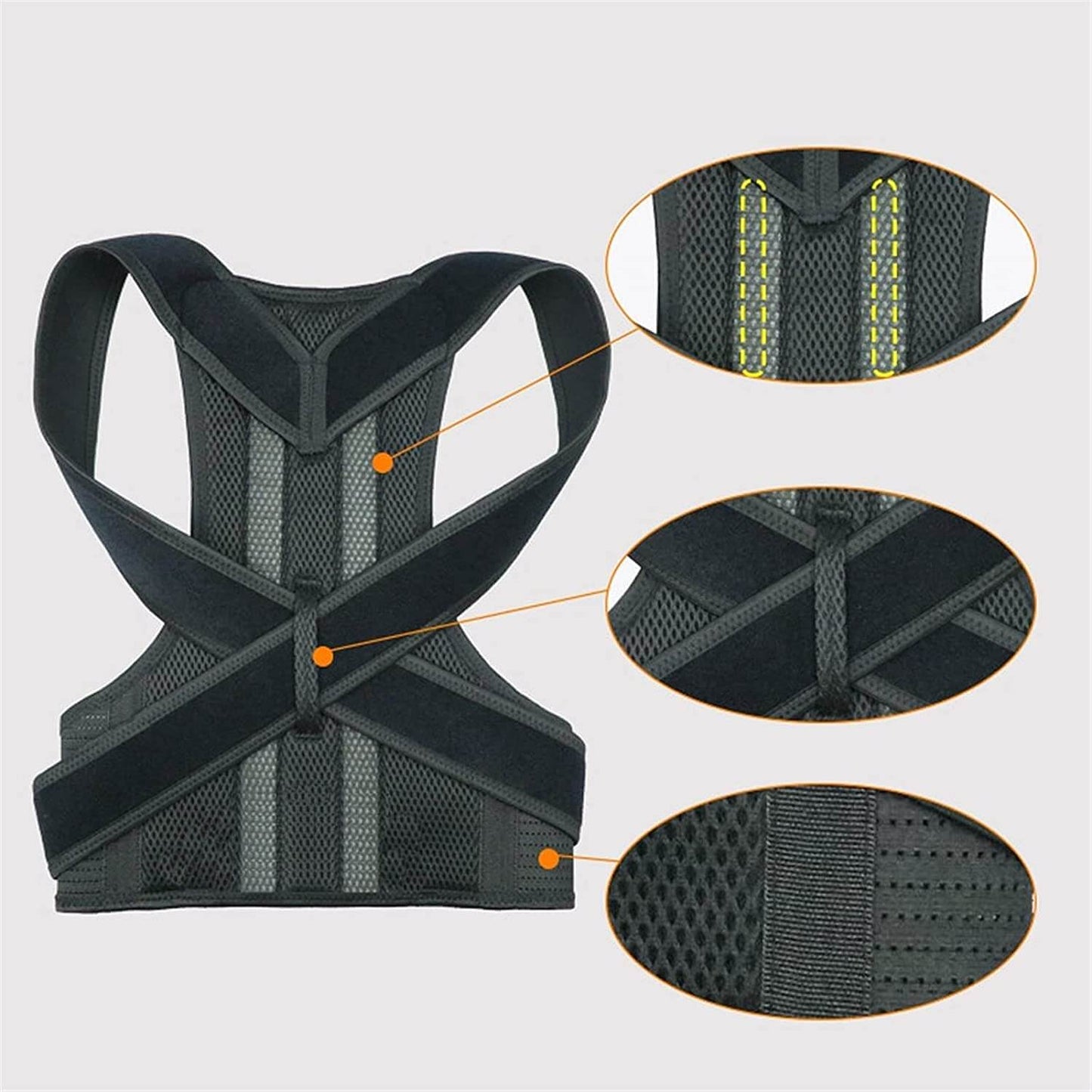 Postura – Correcteur postural respirant réglable unisexe