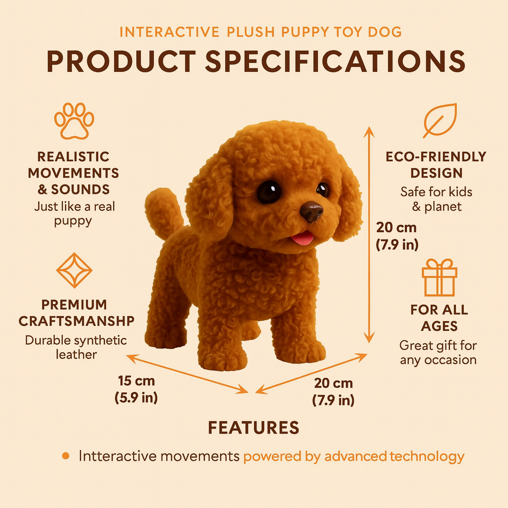 Jouet en peluche chien interactif