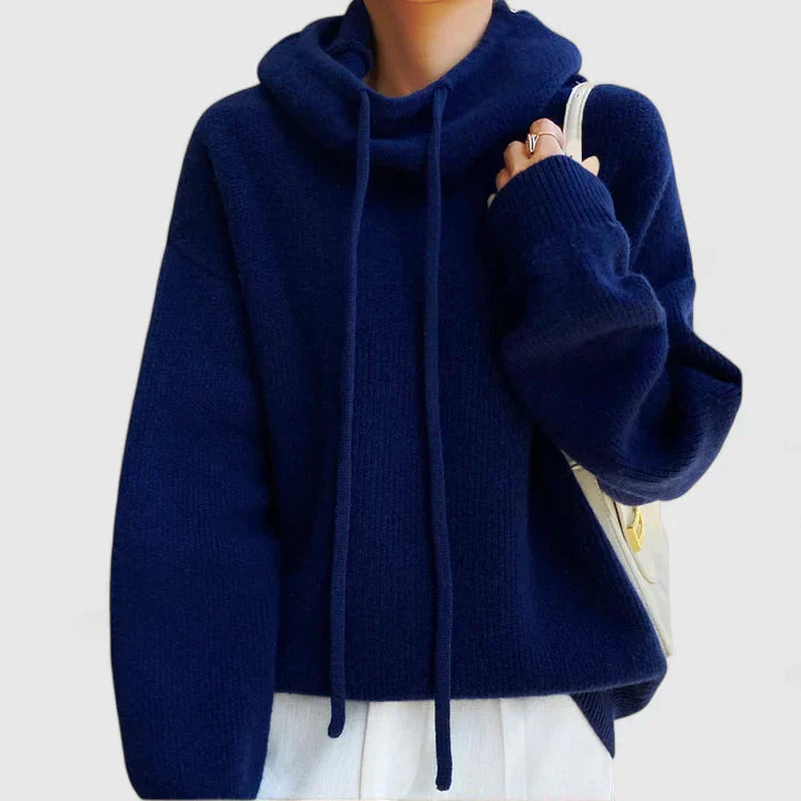 Marie | Pull Cozy avec Col Col Montant et Capuche