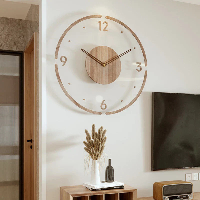 Nordora – Horloge murale en bois au design nordique silencieuse