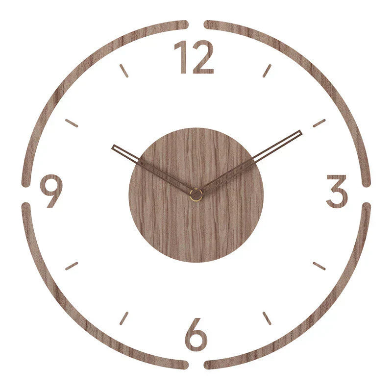 Nordora – Horloge murale en bois au design nordique silencieuse