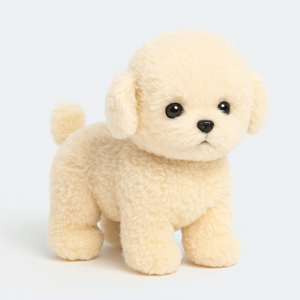 jouet chien en peluche réaliste