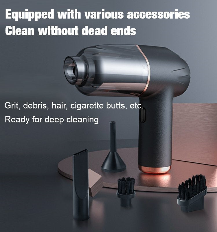 Aspirateur sans fil 3-en-1 pour maison et voiture : aspire, souffle et gonfle