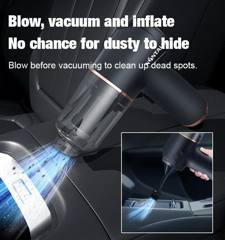 Aspirateur sans fil 3-en-1 pour maison et voiture : aspire, souffle et gonfle