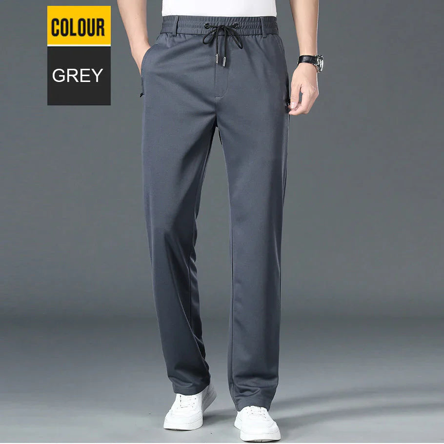 Pantalon droit décontracté homme anti-rides