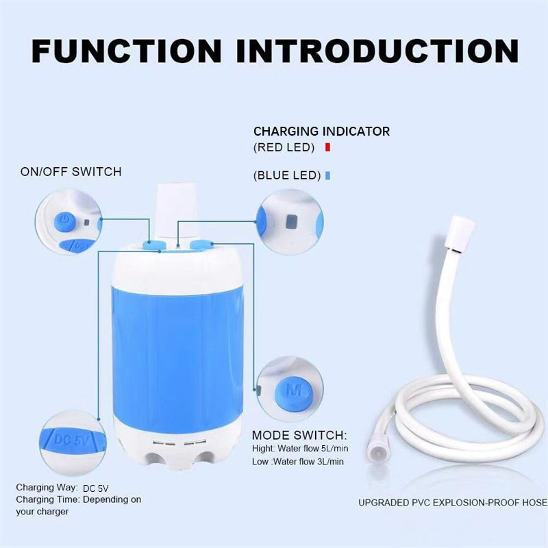 🛀 Vente chaude 50% de réduction💦 Douche portable pour camping avec pompe à eau