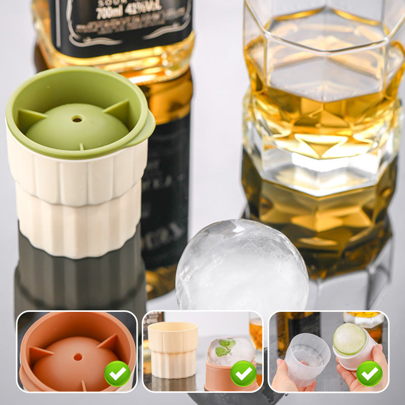 Moule portable en silicone pour glaçons sphériques