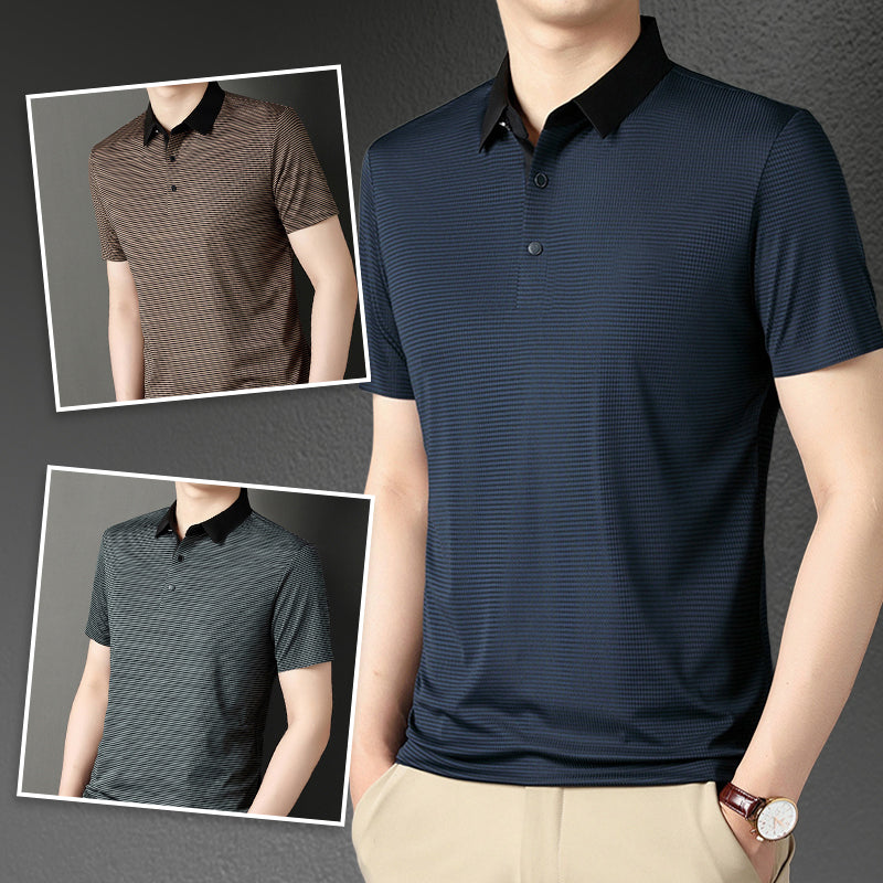 Chemise décontractée classique à rayures pour homme