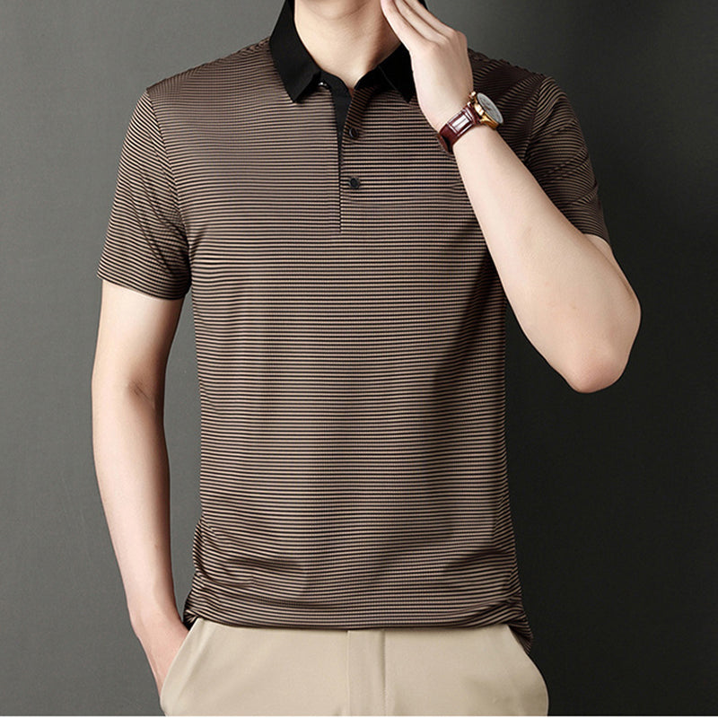 Chemise décontractée classique à rayures pour homme