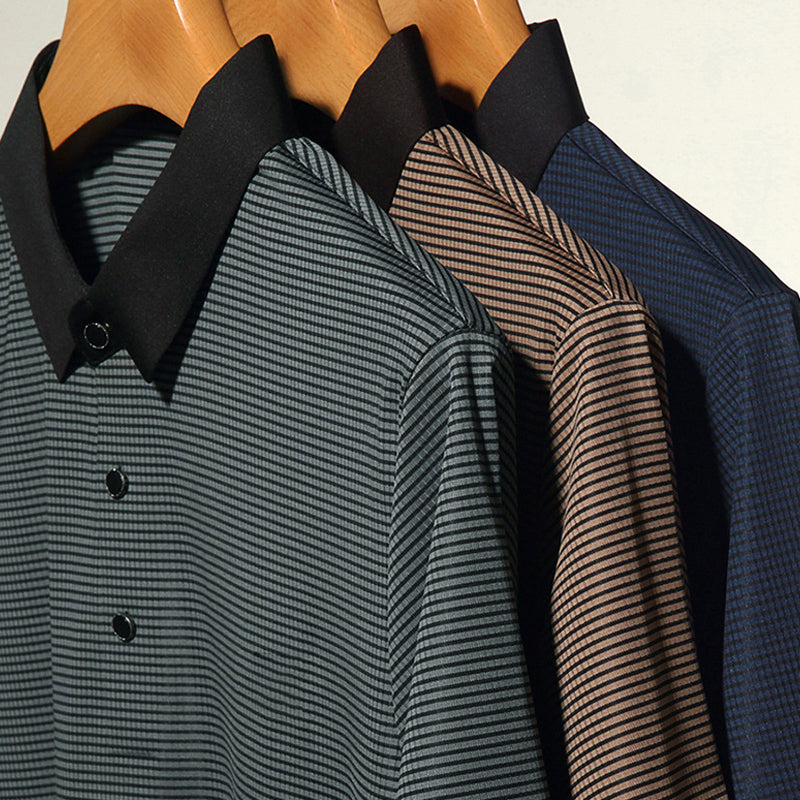 Chemise décontractée classique à rayures pour homme