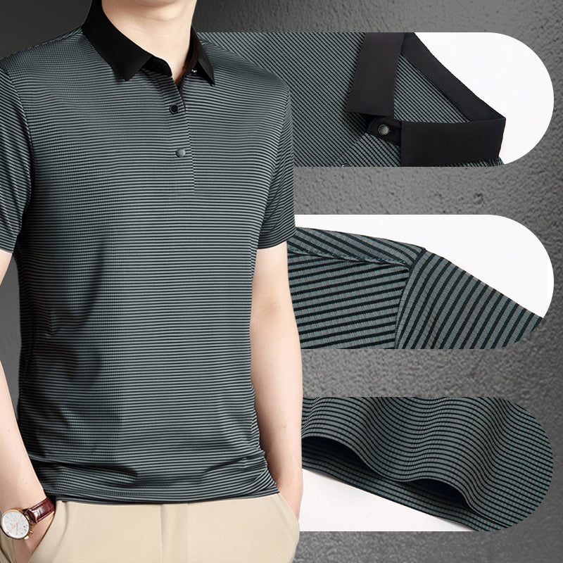 Chemise décontractée classique à rayures pour homme