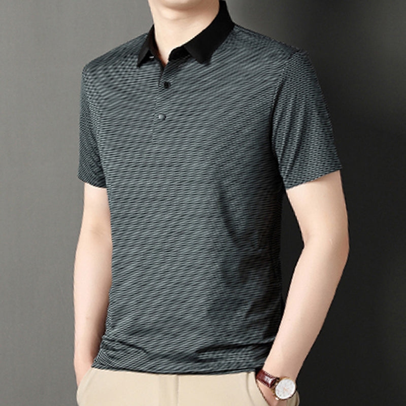Chemise décontractée classique à rayures pour homme