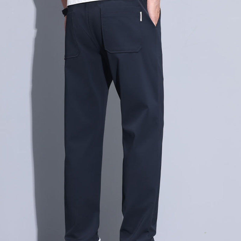 Pantalon décontracté pour homme en soie glacée